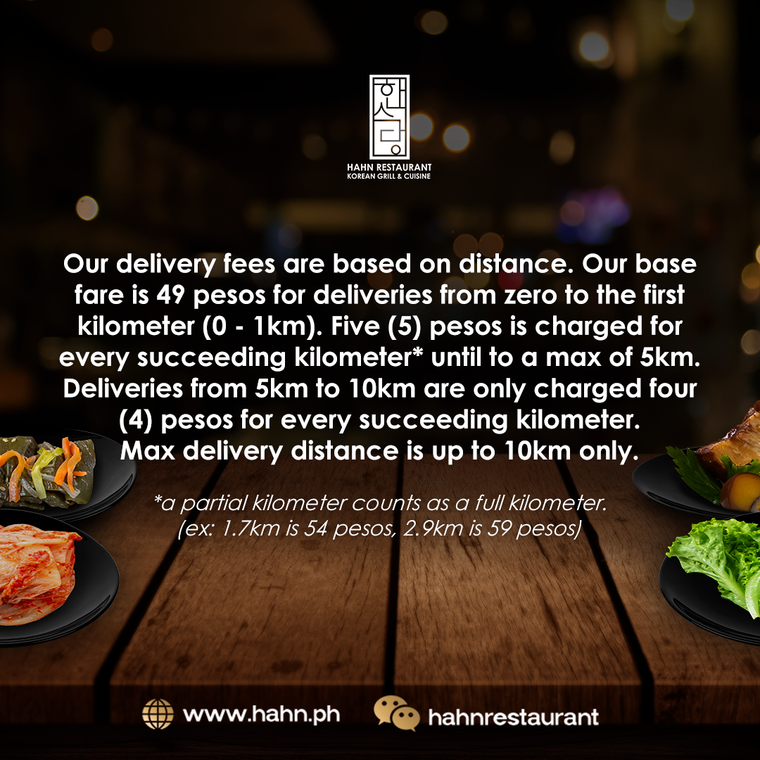 Hahn Delivery Charge